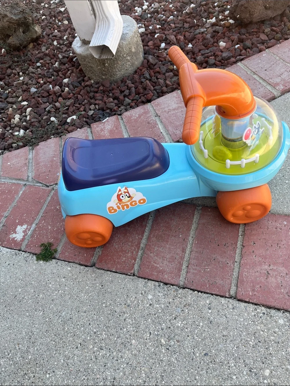 Blue and Orange Ride-On Toy for Kids by